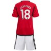 Maillot de Supporter Manchester United Casemiro 18 Domicile 2023-24 Pour Enfant